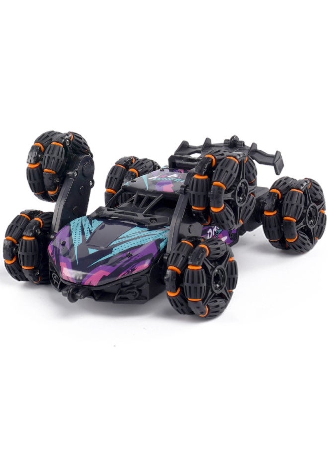 Children's Six-wheel Swing Arm High-speed Drift Off-road Vehicle Six-drive Special Deformation Spray Climbing Bucket Remote Control Car Toy-Color:[X24 Blue] Spray Racing Stunt Light Sound Single Control-Proportion:Double Electric-with Remote Control Battery Charging Line Screwdriver  - Image 5