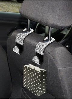 Excefore Bling Glasses Holder with Car Hooks, Car Glasses Case Crystal Sunglasses Holder for Car Sun Visor Sunglasses Storage Case Organizer  - Image 3