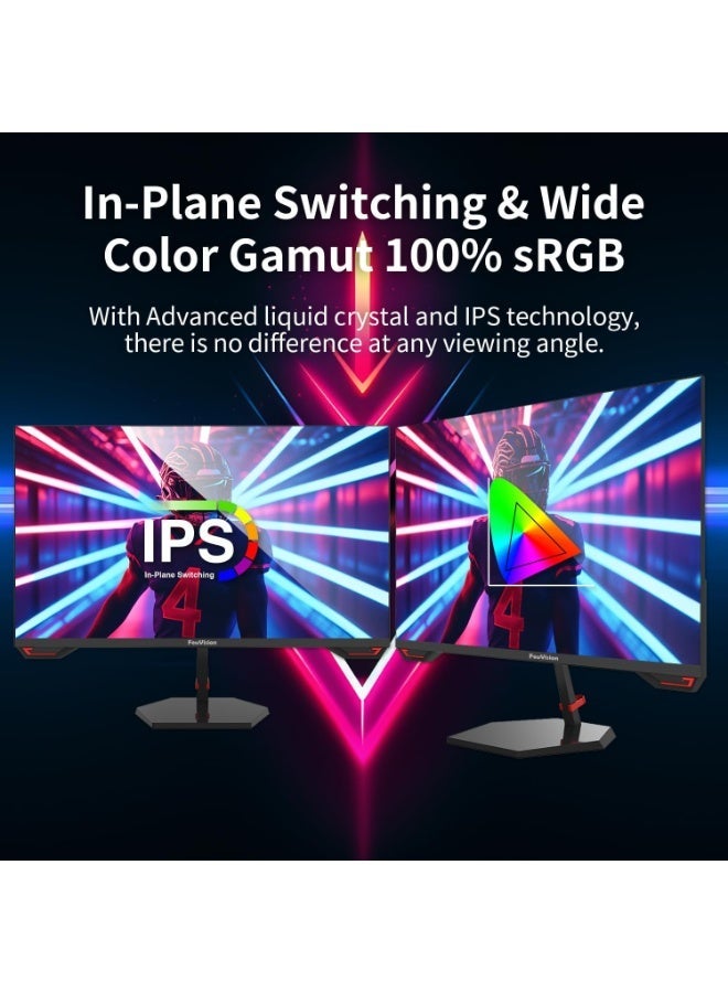 27 Inch 200Hz Gaming Monitor FHD 1920x1080 IPS Display 1ms Ultra-Fast Response | Frameless Gaming Screen | HDMI & DisplayPort | Eye Care Technology | PC & Console Compatible image 3