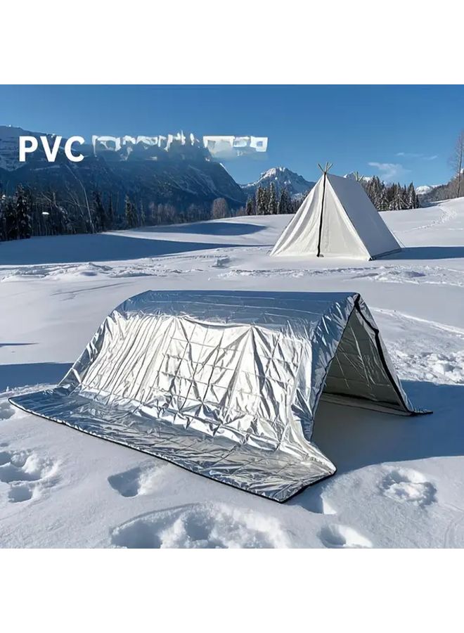 Emergency Survival Blanket 62 99x82 68 Inches Insulated Aluminum Foil For Camping Hiking Travel - Image 5