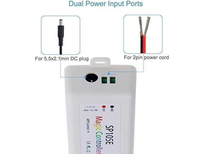 protium SP105E Bluetooth Controller iOS/Android P for WS2811 WS2812B WS2815 WS2813 WS2801 SK6812 WS2815 SK9822 A102 etc LED Strip Pixel Module Panel Light - Image 5