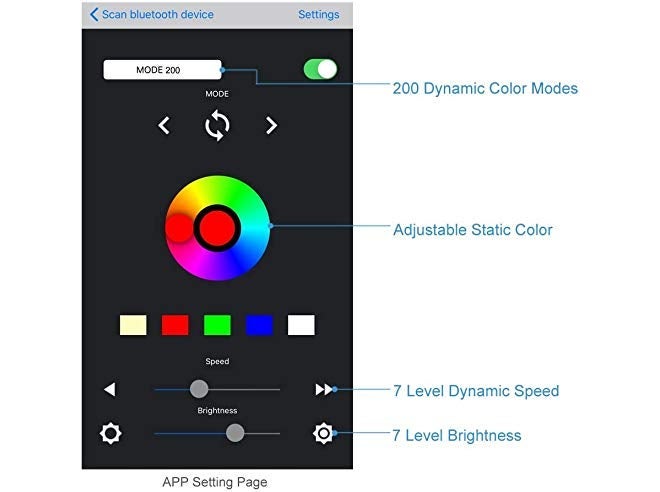 protium SP105E Bluetooth Controller iOS/Android P for WS2811 WS2812B WS2815 WS2813 WS2801 SK6812 WS2815 SK9822 A102 etc LED Strip Pixel Module Panel Light - Image 4