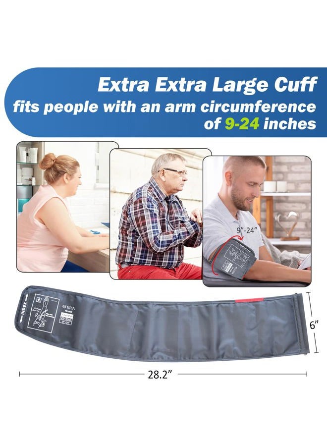 ELERA Extra Large Blood Pressure Cuff (9"-24" | 22-60cm) - XL Replacement BP Cuff for Big Arms, Compatible with Most BP Monitors, Adult Cuff Only - 6 Connectors - Image 4
