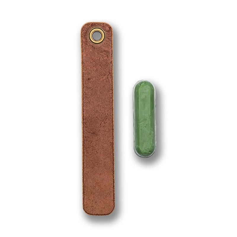 Knafs  Leather Strop and Strop Compound for Pocket Knife Sharpening