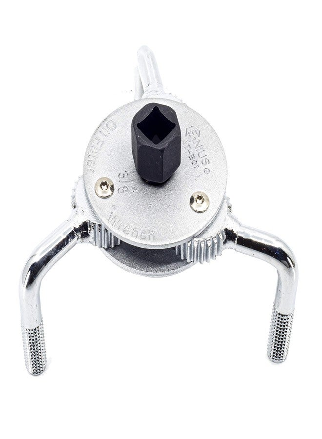 Genius Tools 3/8" Dr. Three-Legged Adjustable Metal Oil Filter Wrench 3" - 5" Filter Size Capacity - AT-B01 - Image 1