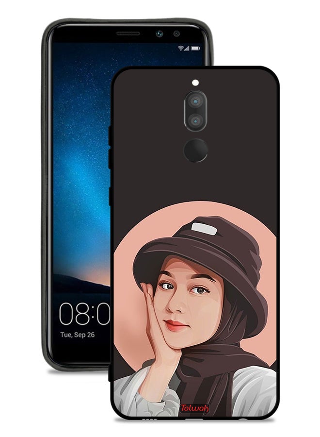 Tolwak Huawei Mate 10 Lite Protective Case Cover Cute Hat Girl Paint Art - Image 1