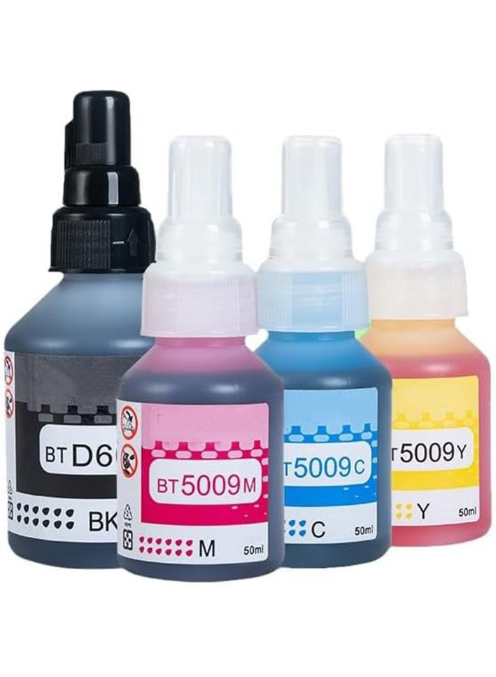 SYXUMLKLS Ink BTD60 BT5000 for Brother Pack of 4 Black Cyan Magenta Yellow for DCP - T300 T510W T710W MFC - T810W T910DW HL - T4000DW DCP - T310W T510W T710W MFC - T810W T910DW T4500DW DCP-T300 - Image 1