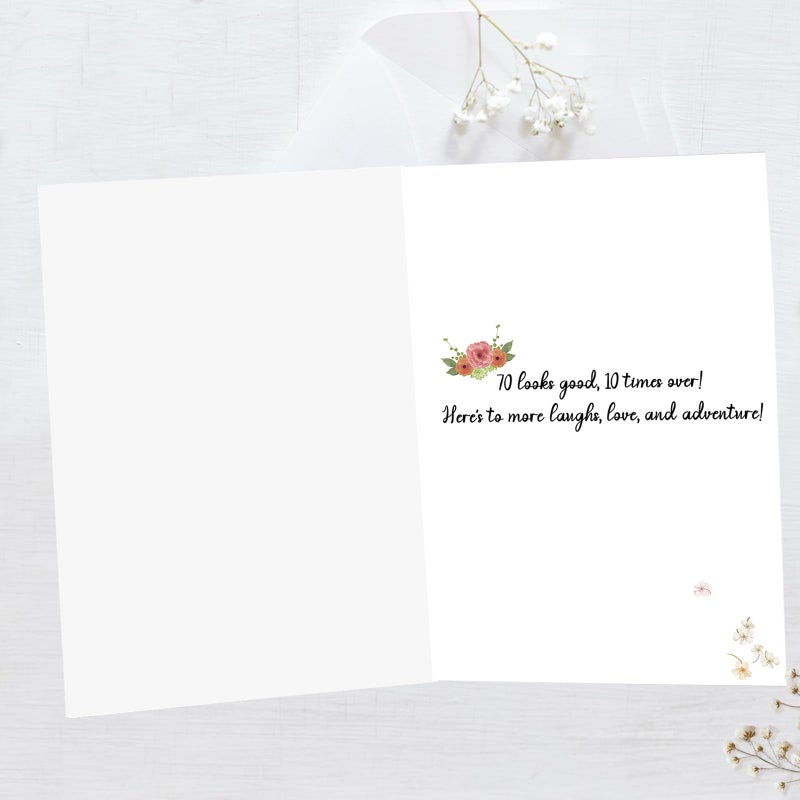 Mcduldul Funny 70th Birthday Card Gifts for Women | Happy 70th Birthday Decorations for Her Wife Mom Aunt Sister Friend Grandma | Best Gifts for 70 Year Old Woman - Image 2