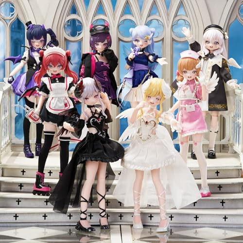 CALEMBOU MJD Blind Box, Light Nightmare Twin Series 8.6inch Ball Jointed Doll, Cute Dress Up Doll with Joints, Collection BJD Action Figure Toys for Girls Boys (Light Nightmare Twin 1pc) - Image 2