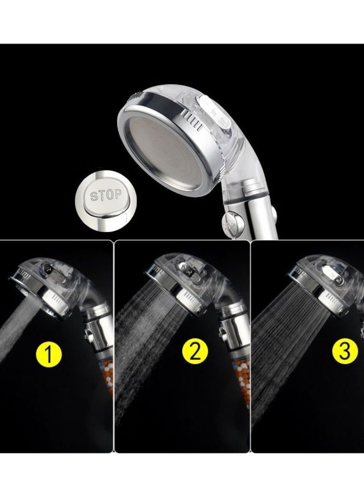 SHOWER Negative Ion Shower Head – Powerful Booster with 3 Modes, One-Key Stop & PP Cotton Filtration - Image 3