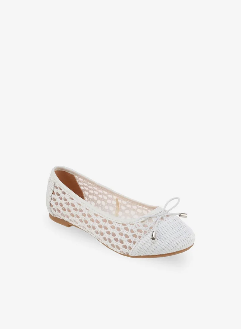 فلورا بيلا من شو إكسبرس Flora Bella Girls Bow Accent Ballerina Shoes