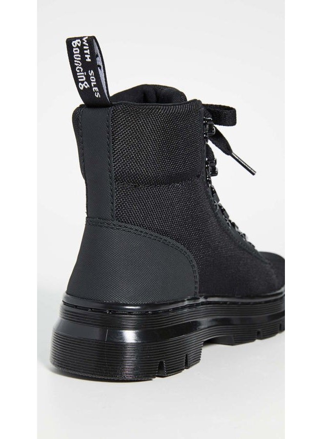 Dr. Martens Women's Combs W Combat Boot, Black/Black, 7 - Image 4