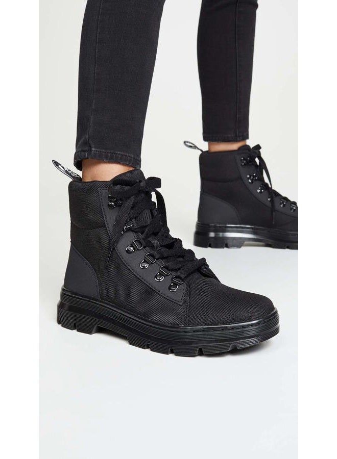 Dr. Martens Women's Combs W Combat Boot, Black/Black, 7 - Image 3