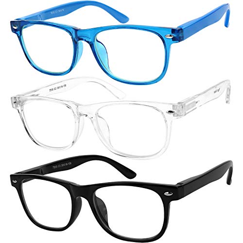 Yogo Vision Blue Light Glasses for Kids Anti Eyestrain UV protection, Computer Gaming TV Phone Kids Blue light Glasses For Boys Girls 3 Pack - Image 1