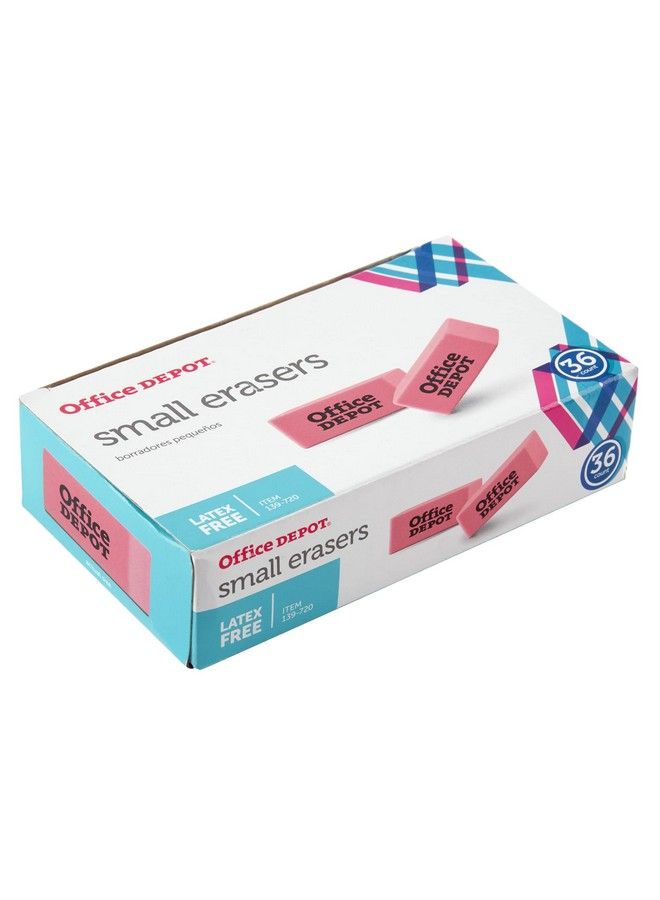 Office Depot Pink Bevel Erasers Small Box Of 36 54123  - Image 1