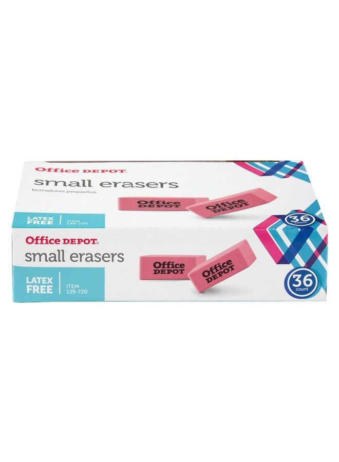 Office Depot Pink Bevel Erasers Small Box Of 36 54123  - Image 3