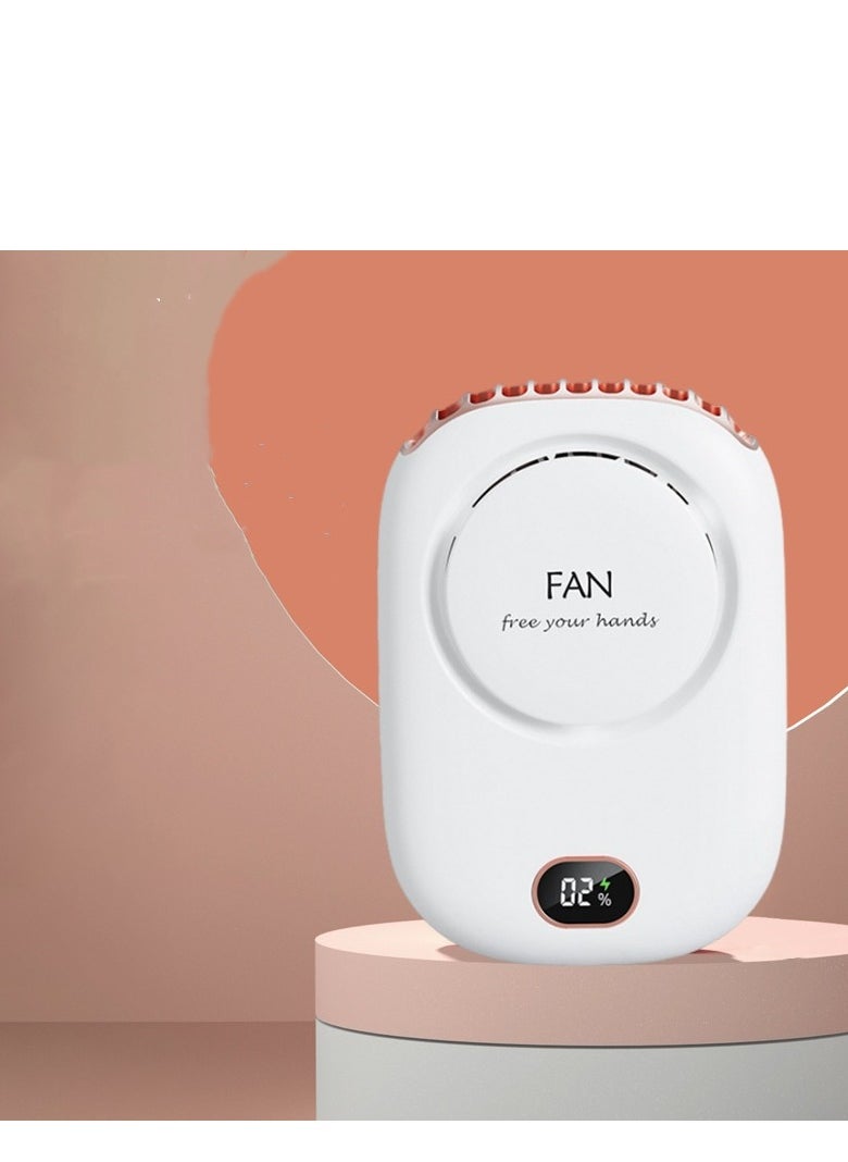 YUNSYE YUNSYE Portable Hanging Neck Fan, USB Portable Neck  white color Fan, Mini Hanging Neck Fan with Adjustable Lanyard and Bracket,3 Speed for Women Kids Girls Men Outdoor Travel Camping Park Fan  - Image 2