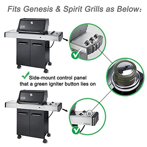 WEMEIKIT 1819-51 & 1836-32 Universal Igniter Kit for Weber Genesis & Spirit Side-Control Grills 200/300 Series, 91360 67847 67726 Parts, E/S-210 310 320 Starter Kit, 2-Outlet Ignition Replacement 81315 - Image 2