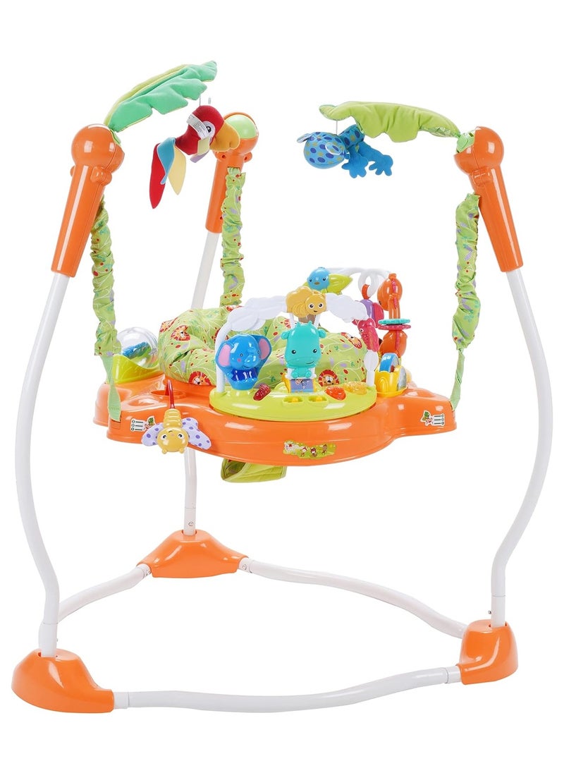 FULL JOY Baby Adjustable Jumper Walker Activity Seat With Multifunction Musical Toys ,Multicolour  - Image 2