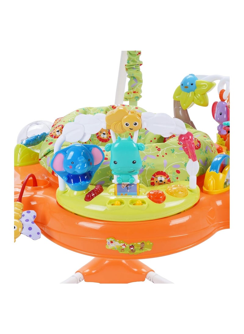 FULL JOY Baby Adjustable Jumper Walker Activity Seat With Multifunction Musical Toys ,Multicolour  - Image 5