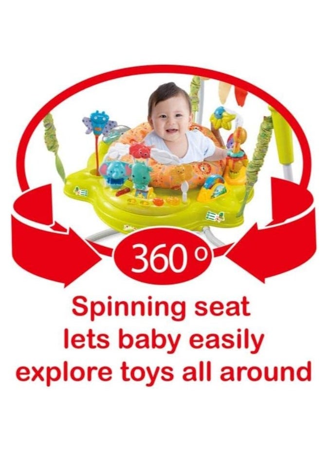FULL JOY Baby Adjustable Jumper Walker Activity Seat With Multifunction Musical Toys ,Multicolour  - Image 4