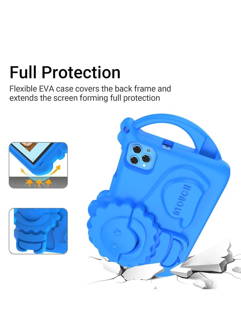 ATOUCH Android Kids Tablet Early Education 8 Inch Toddler Tab 8GB RAM 256GB ROM Bluetooth WiFi Dual SIM Parental Control Mode Dual Camera EVA Case with Built-in Stand Blue - Image 3