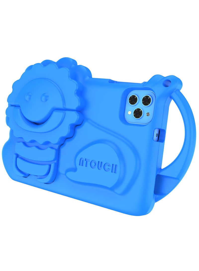 ATOUCH Android Kids Tablet Early Education 8 Inch Toddler Tab 8GB RAM 256GB ROM Bluetooth WiFi Dual SIM Parental Control Mode Dual Camera EVA Case with Built-in Stand Blue - Image 5