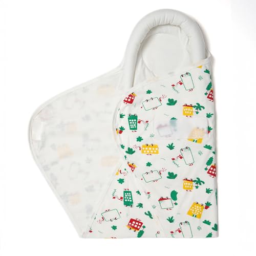 TIDY SLEEP Baby Swaddle Wrappper Adjustable for Newborn || 100% Cotton Soft || Newborn Blanket for 0-3 Months (White Wild City) - Image 3