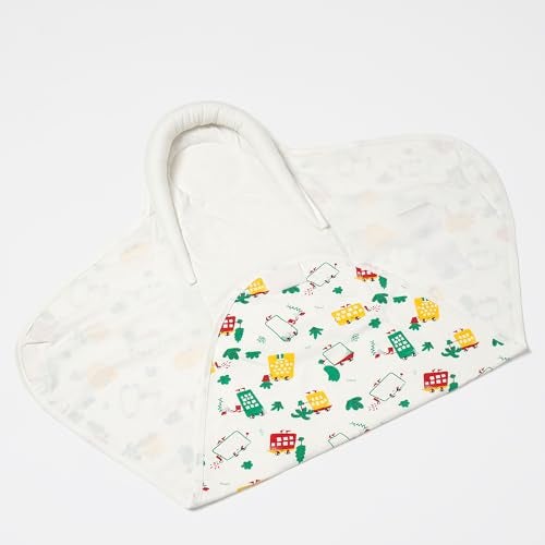 TIDY SLEEP Baby Swaddle Wrappper Adjustable for Newborn || 100% Cotton Soft || Newborn Blanket for 0-3 Months (White Wild City) - Image 4