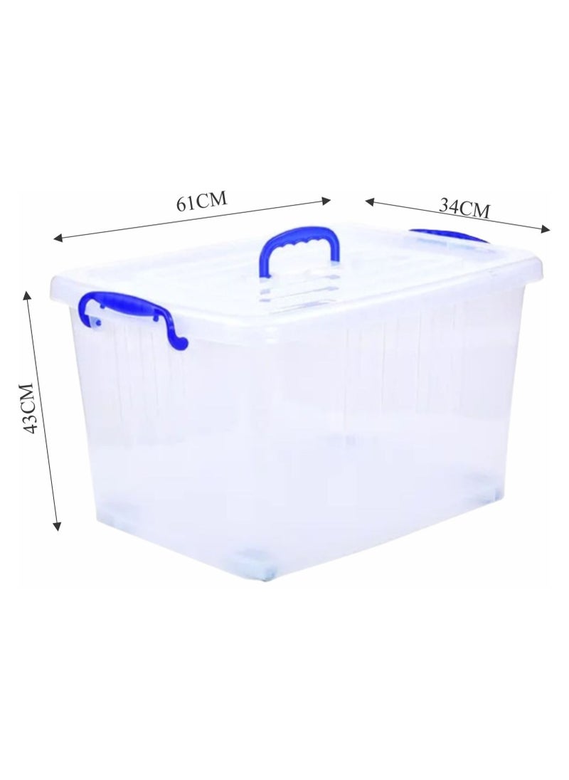 Selecto Besto Plastic Storage Box With Lid 65 LTR Semi Clear 3 Pcs Set With Wheel | For Clothes, Toys, Books, Snacks, Shoes and Grocery Storage Box. (65 LTR Wheel) - pzsku/Z91A60CA4D831549D927AZ/45/_/1712331876/ad9c6ece-7b36-4fac-adbb-5b2f53a264e9