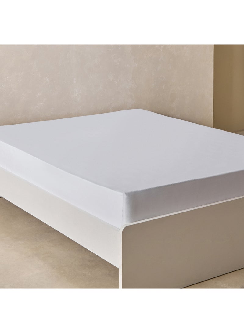 Home Box Bristol Polycotton Olympic Queen Fitted Sheet 200 x 25 x 160 cm - Image 2