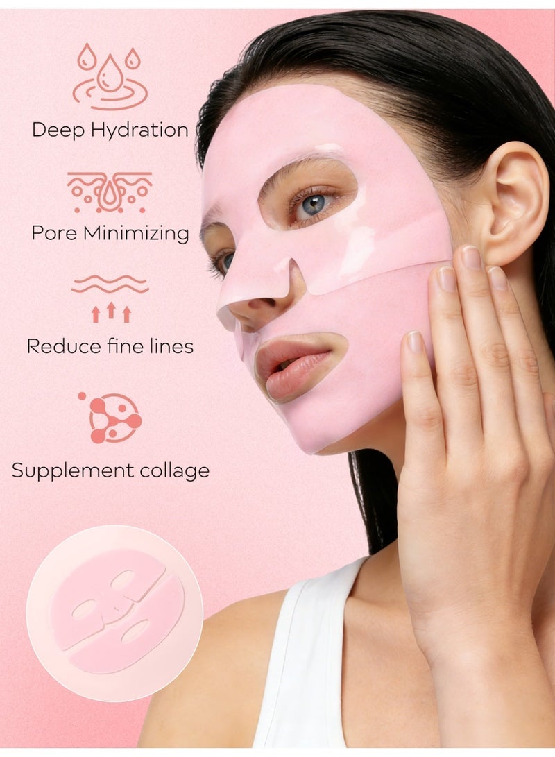 MOOYAM Collagen Pore-Tight Up Smooth Mask, Brightening, Hydrating, Firming and Moisturizing, Pore Refining & Moisturizing Treatment, Real Deep Mask Daily Skincare for All Skin Types 4Pcs - Image 3
