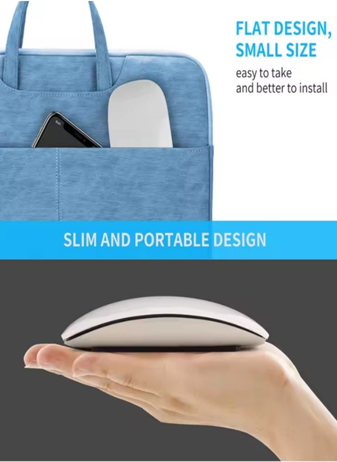 Mouse 3 Wirelessand Rechargeable,Mouse Multi-Touch, Bluetooth Connectivity,Quiet Travel Computer Mouse Ergonomic Design,Ultra-Thin Silent Mouse Multi Arc Touch Mice for Laptop Ipad Mac PC Macbook (White)