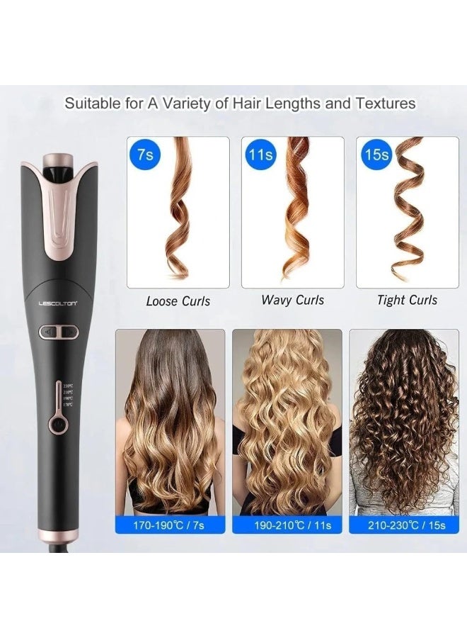 Automatic Hair Curling Iron for Long-Lasting Curls with 1 Inch Ceramic Barrel, Professional Hair Curler with Adjustable Temperature and Timer, Auto Shut-Off and Anti-Scald Protection - Image 5