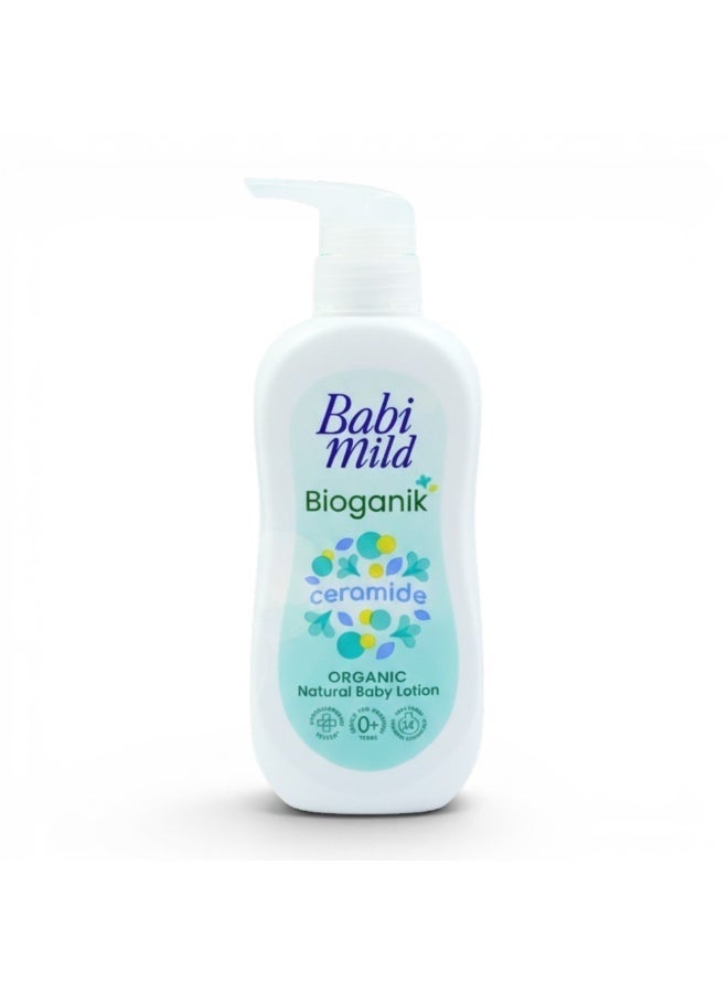 BABIMILD Babi Mild Bioganik Ceramide Organic Natural Baby Lotion – Gentle Touch Skin Barrier Repair & Deep Moisturizing Care (0+ Months)350ml - Image 1
