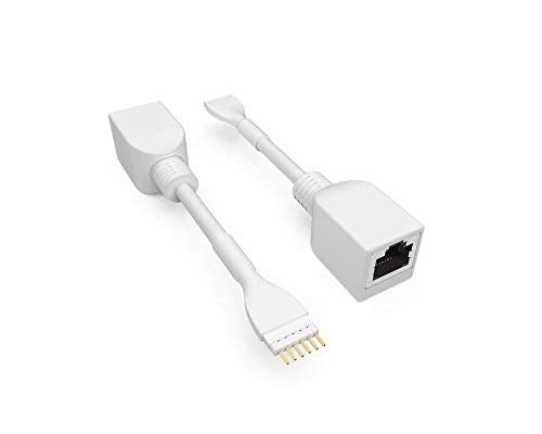 Litcessory RJ45 to 6-Pin Ethernet Cable Adapter for Philips Hue/WiZ Lightstrip (4 Pack - Two Pairs, White - Standard 6-PIN V3 / WiZ Lightstrip) - Image 5