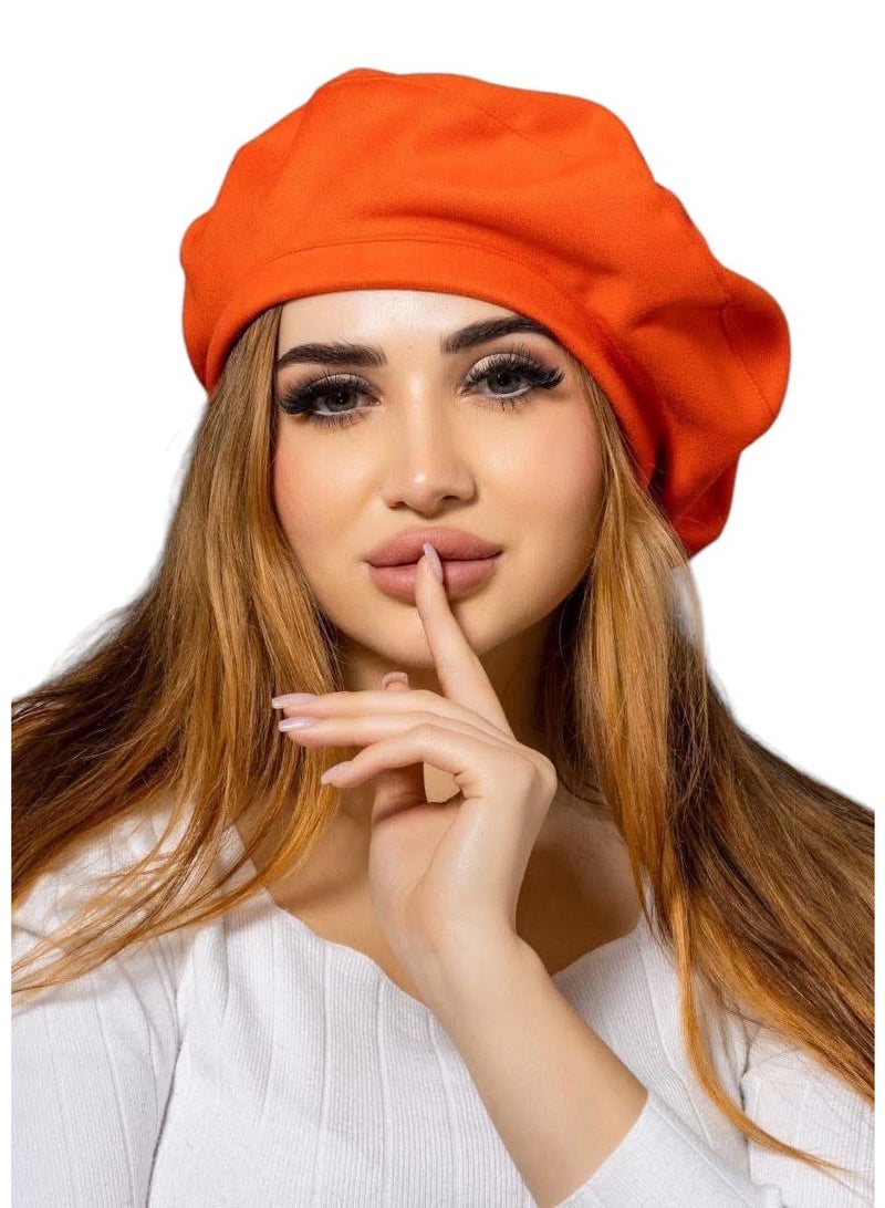 Cap Beret with a squirted volume, suitable