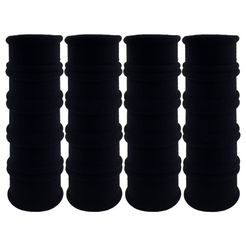 Thick Hair Ties BETITETO 20 Pieces Seamless Ponytail Holders Scrunchies Women Cotton Stretch Hair Elastics for Thick Heavy or Curly Hair Extra Wide Bands Black