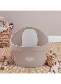Shnuggle Toddler Bath Tub | Big Bath for bigger kids | Child bathtub seat support | Fits in shower and adult bath (Taupe)  - Image 3
