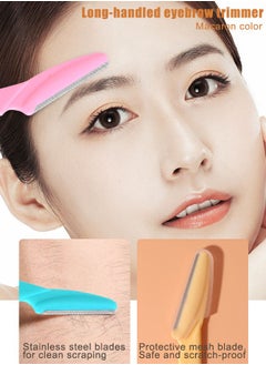 Super ZYouth 36Pcs Cute Eyebrow Razor Ladies Razor for Facial and Body Hair Yellow/Pink/Blue  - Image 4