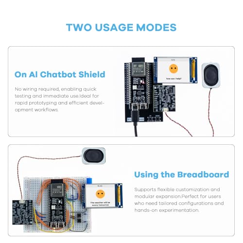 LAFVIN ESP32S3 AI Chatbot Kit, ESP32-S3 Voice Assistant with Dual AI Platforms, 2 inch TFT Display, Wi-Fi & BLE 5.0 for IoT & AI Learning - Image 5