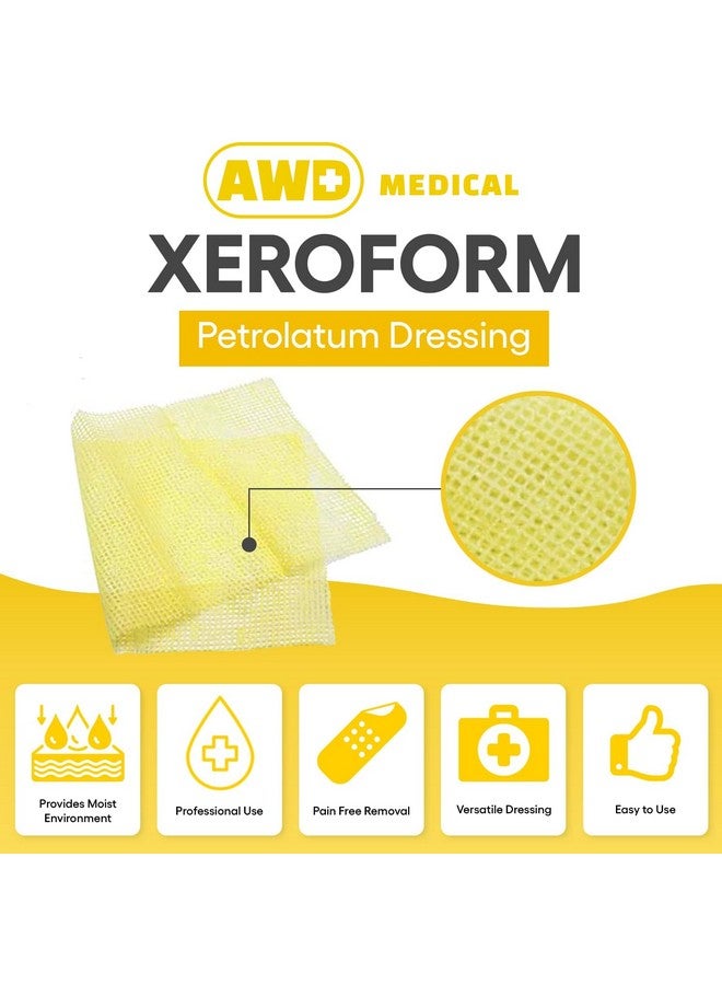 AWD Medical AWD Medical Xeroform Petrolatum Dressing 5x9 - Non-Adhering Gauze Pads - Fine Mesh Gauze Patch Sterile - Healthcare Supplies for Wound Care, Burns, Lacerations, & Skin Grafts Aide (Box of 25, 5"x9") - Image 5