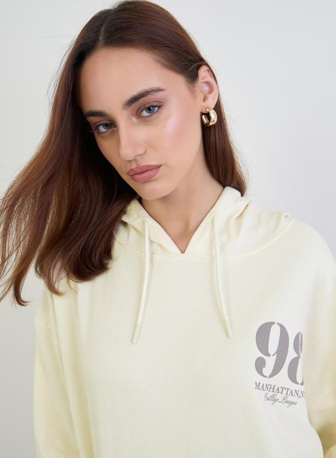 Styli Off White Graphic Print Oversized Hoodie - Image 4