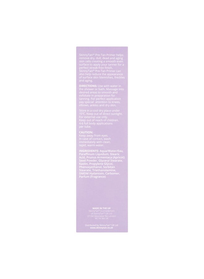 Skinny Tan SkinnyTan Pre-Tan Primer - Skin Exfoliator for Body - Natural Skin Exfoliant - Gentle Apricot Seed Powder - Leaves Skin Brighter, Smoother - 4.2 oz  - Image 4