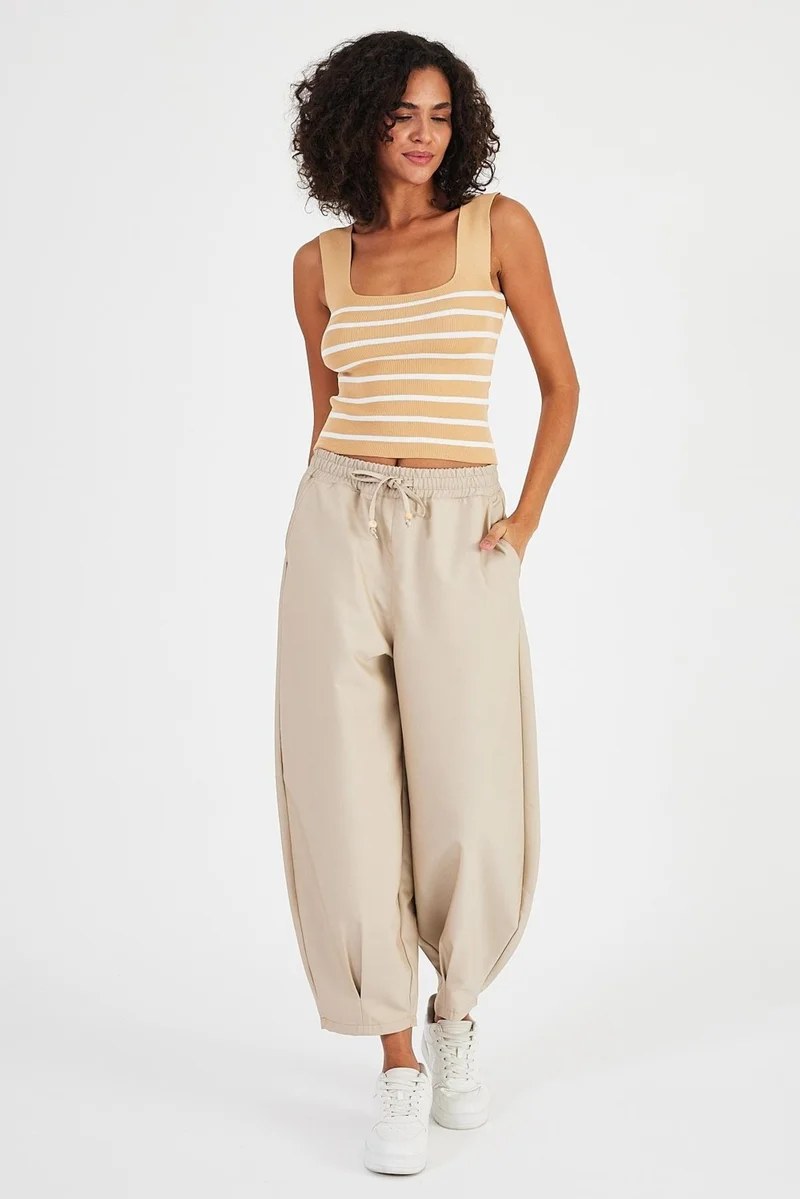 الكسندر جاردي Alexandergardı Square Neck Striped Crop ATHLET (A92341-S)
