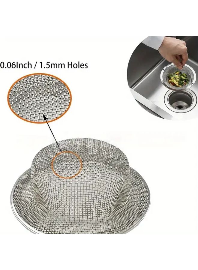 White Stainless Steel Kitchen Sink Filter Strainer 2 Pack - Image 2