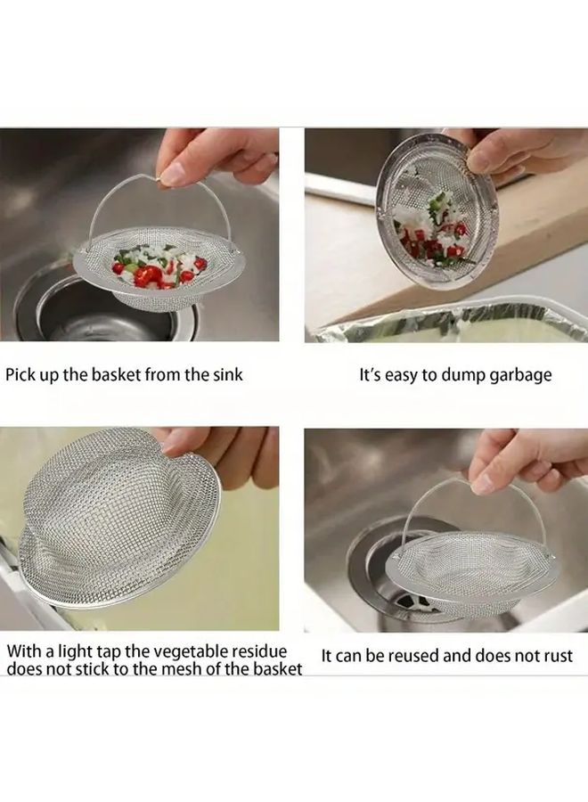 White Stainless Steel Kitchen Sink Filter Strainer 2 Pack - Image 1