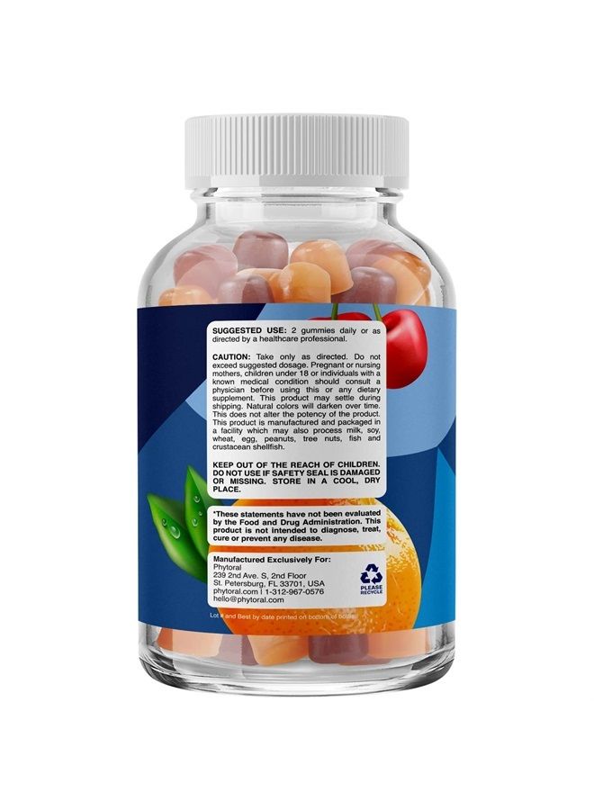 Phytoral Natural Multivitamin for Men Gummies with Zinc - Men's Multivitamin Gummy with Vitamin D C A & Biotin - Mens Multivitamins Gummies with Vitamin B6 & Vitamin B12 for Full Mens Health Supplement  - Image 2