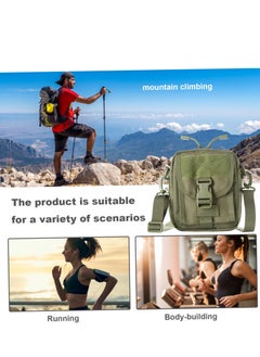 SYOSI Tactical Waist Bag Military fa n n y Pack, Waterproof Utility Belt with Safety Carabiner, Suitable for Hiking MountaineeringCamping RidingFishingShootingGreen  - Image 4