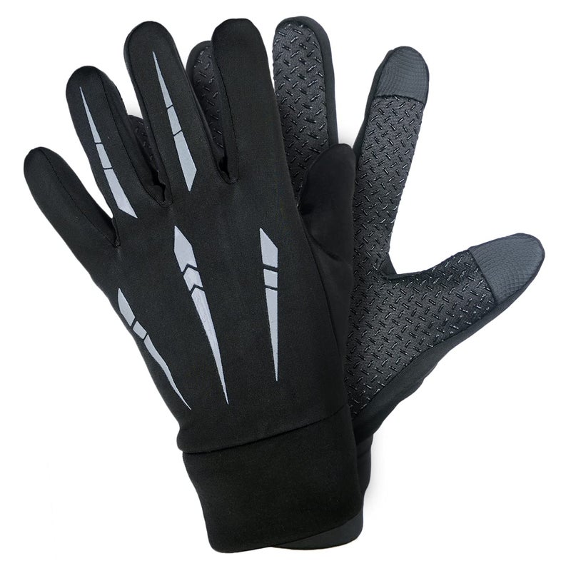 ZaySoo Outdoor Warm Velvet Touch Screen Gloves Skeleton Design (Large, Black) - Image 5